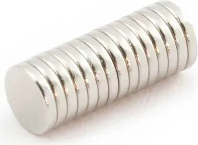 Produktbild von 10 x Oblique Unique Neodym Magnet N38 ø 6 x 1 mm