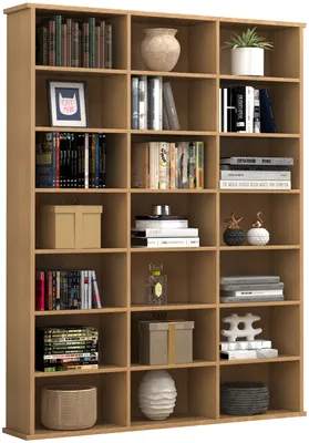 Image de VCM - Stand Shelf Bookcase Shelf Megosa M H. 136 x B. 105 x T. 19 cm