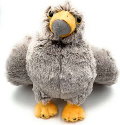 Imagen del producto de Onwomania, peluche, animal de peluche, figura de animal, águila real, ave, 19 cm, gris