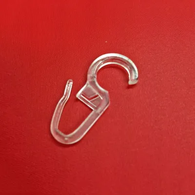 Produktbild von 25 Stück Faltenhaken Gardinenhaken Faltenlegehaken für Gardinenringe 12 mm Öse transparent