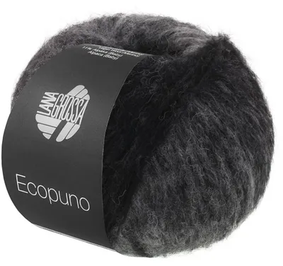 Produktbild von Lana Grossa ECOPUNO SFUMATO - Flauschige Netzgarnstruktur aus Baumwolle Farbe 704 - Schwarz/Grau