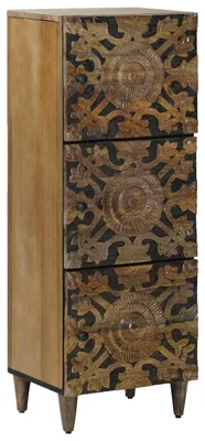 Zdjęcie produktu dla Wysoka szafka z półką Brązowy 40 x 33,5 x 110 cm Drewno z mango