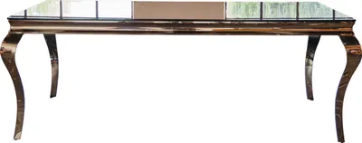 Produktbild von KAWOLA Esstisch AMARA Tisch Barock Glas Gestell Edelstahl 200x100cm
