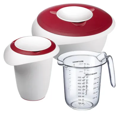 Produktbild von Westmark Back-Set, 3-tlg.: 1 Rührschüssel 2,5 l, 1 Quirltopf 1 l, 1 Messkanne 1