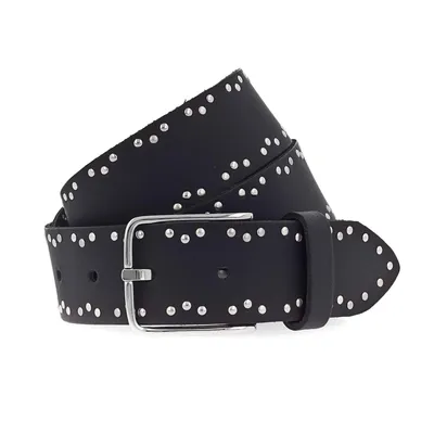 Produktbild von Vanzetti Leder Gürtel Denim Love 35mm Full Leather Belt W80 Black schwarz