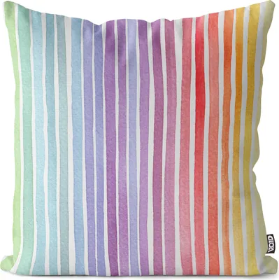 Produktbild von VOID Wasserfarben Streifen Kissenbezug Kissenhülle Sofakissen Kissen Deko Outdoor-Kissen Dekokissen