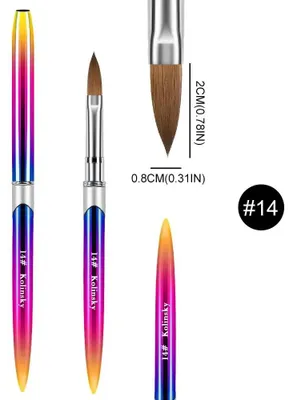 Obrázok produktu pre Štetec na nechty, presný pre akryl a gél, ideálny na nail art, A14