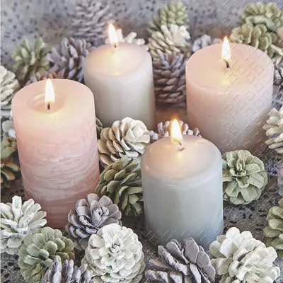 Image de STEWO 2572681566 Serviettes "Candela" 33 x 33 cm gris clair