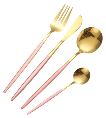 Image de set de couverts 24 pièces en acier inoxydable de haute qualité pour 6 personnes
