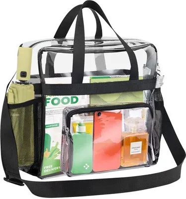 Obrázek produktu pro Průhledná PVC taška 31 x 30 x 15 cm pro knihovnu, sport
