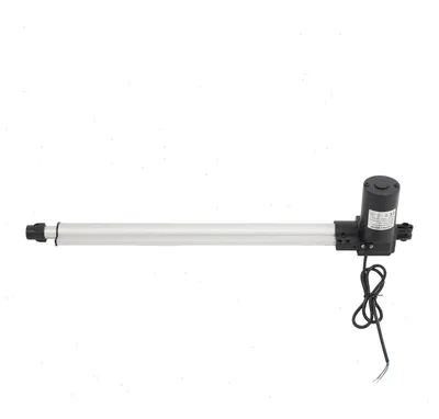 Obrázek produktu pro Elektrický lineární pohon – 12 V DC, 5 A – zdvih 500 mm – síla 6000 N – rychlost 5 mm/s – hlučnost ≤48 dB – stříbrný