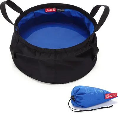 Image de Seau pliable, 8,5 litres, couleur : bleu
