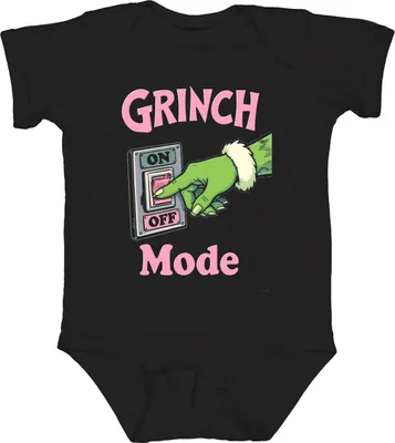 Produktbild von GRINCH Mode Weihnachtsmuffel Lustig Geschenk Weihnachten Humor Unisex Baby Body, Schwarz, 12/18