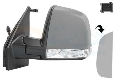 Produktbild von VAN WEZEL 1639813 Außenspiegel Seitenspiegel Links für FIAT Doblo Kombi (263) Konvex Grundiert