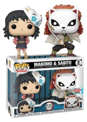 Produktbild von Funko POP! Makomo and Sabito (2-pack) - Demon Slayer NYCC 2023 Exclusive LE