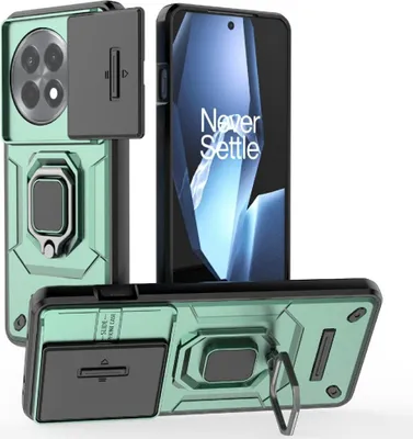 Produktbild von OnePlus 13R Hülle - Coverup Ring Ständer Back Cover mit Kamera Schutz - Grün