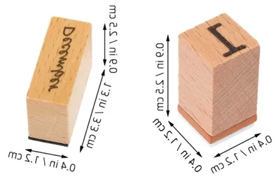 Produktbild von 2 Holzstempel mit Monatszahlen für DIY-Projekte