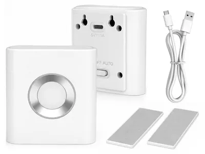 Produktbild von 2er-Set LED Nachtlicht mit Bewegungsmelder – Akku, 50 lm dimmbar – Mit Dämmerungssensor – Orientierungslicht für Bad und Flur