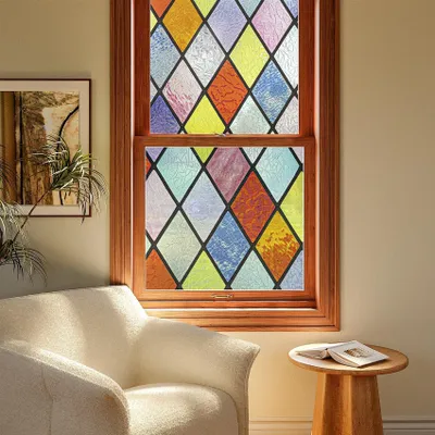 Obrázok produktu pre Fólia na okná s farebným vzorom, 60 cm x 400 cm