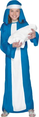 Produktbild von Maria Kinderkostüm, Blau, mit Kleid & Kopfbedeckung