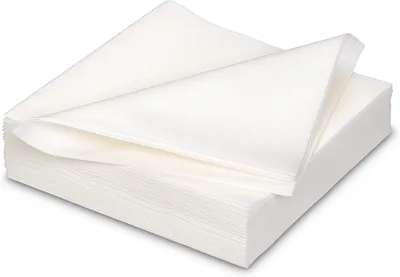 Immagine prodotto di Tovaglioli in tessuto, simili al cotone, 40x40 cm, confezione da 25 pezzi, colore bianco