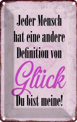 Produktbild von vianmo Blechschild 18x12 cm Glück du bis meine Geschenk Familie Freunde