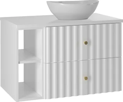 Produktbild von Waschtisch 80.6cm Izae mit 2 Schubladen, Weiß