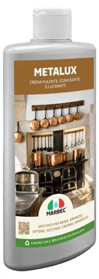 Immagine prodotto di Crema lucidante per metalli rame bronzo ottone argento cromo Marbec METALUX - 250GR
