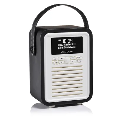 Produktbild von View Quest Retro Mini Radio DAB/DAB+/Bt Inkl. Powerbank, Schwarz