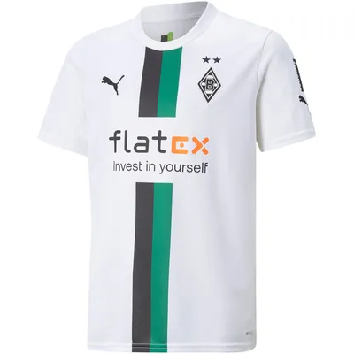 Produktbild von PUMA Borussia Mönchengladbach Heimtrikot 2022/23 mit Sponsor Kinder puma white/puma black/power green 116