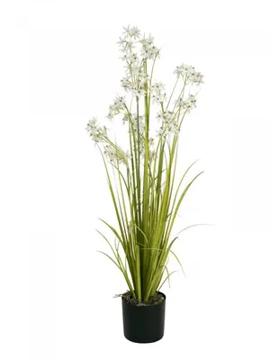 Obrázek produktu pro EUROPALMS Jasmínová tráva, umělá rostlina, bílá, 130 cm (82600171)
