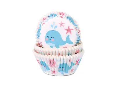 Produktbild von Wal-Muffinförmchen 50x33 mm