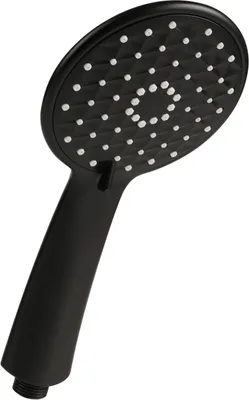 Produktbild von Duschkopf 3 Strahlarten Schwarz Handbrause Wassersparend Universal