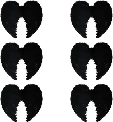 Productafbeelding van Zwarte Verenvleugels - Engelenvleugels Kostuum - Halloween Feest - Met Elastische Bandjes - 50 x 40 cm - Zwart