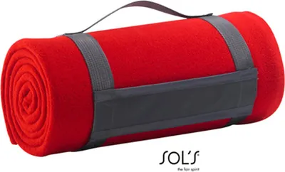 Produktbild von SOLs 88105 | Fleece Decke 150 x 120 cm - Farbe: Red - Größe: 150 x 120 cm