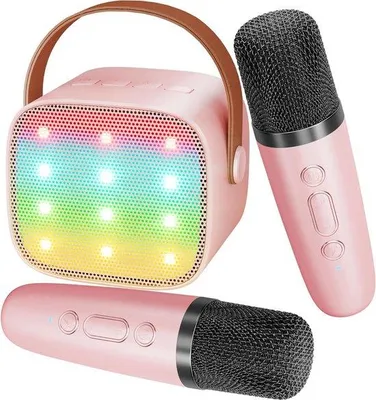Obrázok produktu pre Bluetooth mikrofón na karaoke pre deti a dospelých, ružový