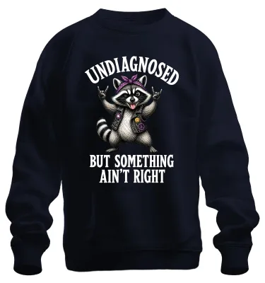 Productafbeelding van "Niet gediagnosticeerd, maar er klopt iets niet" - Sarcasme sweatshirt, marineblauw, maat L