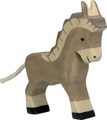 Produktbild von Esel klein Holzfigur Holzspielzeug von Holztiger