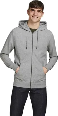 Produktbild von Jack & Jones 12181901, Erwachsener, Grau, M, Baumwolle, Polyester, Nicht bleichen, Feinwäsche (30°C)