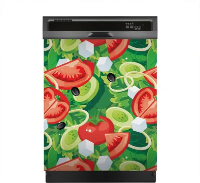 Produktbild von Magnete Dekorative 60x70 cm Küche Magnetmatte Spülmaschine - Kopfsalat Tomaten Salat