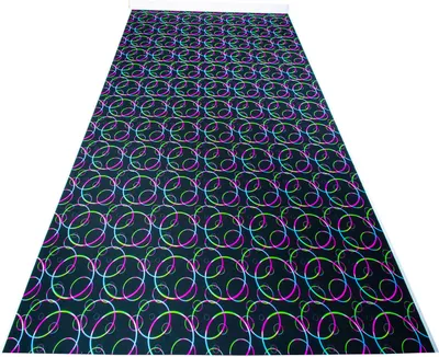 Produktbild von 1lfm PSYWORK Schwarzlicht Stoff Neon "Soap Bubbles", Polyester 150cm