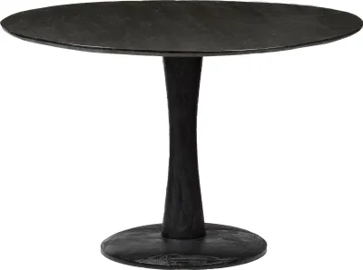Produktbild von Esstisch Vivian Ø120cm aus Mangoholz - Schwarz