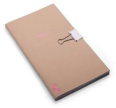 Immagine prodotto di nuuna Design Notizheft - \3-in-1 Journal About\" - Leporello, Softcover, blanko, Buchbinderclip, Heißfolienprägung, mit unterschiedlichen Papieren"