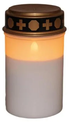 Produktbild von Grablicht led batteriebetrieben mit Timer 12x7 cm weiß - Annas collection