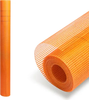 Obrázek produktu pro TolleTour 1 role výztužné tkaniny 160g/m² 4x4mm omítková tkanina tkanina ze skelných vláken oranžová 50m²