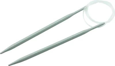 Obrázek produktu pro Kruhové pletací jehlice 80 cm 5,0 mm šedé, pro pletení na kruhu i na plocho