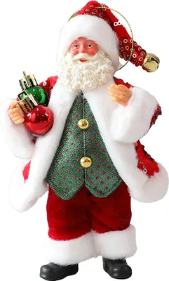 Produktbild von Weihnachtsmann-Puppe, handgefertigte Dekoration für Zuhause oder Büro, Weihnachtsbaum-Figur zum Aufhängen, Weihnachtsschmuck, Anhänger