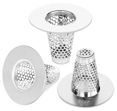 Image de Crépines en acier inoxydable pour éviers et drains de sol | Coniques | Taille des trous : 1,2" - 1,6"