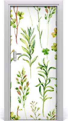 Produktbild von Tulup Türaufkleber 85x205 cm Dekorative Aufkleber Selbstklebend Wasserdichte Tapete Abnehmbar Schlafzimmer Wohnzimmer Wohnkultur - Die Unkräuter und Gräser