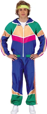 Produktbild von Kostüm Outfit Sportler Trainingsanzug DISCO 80er Größe M